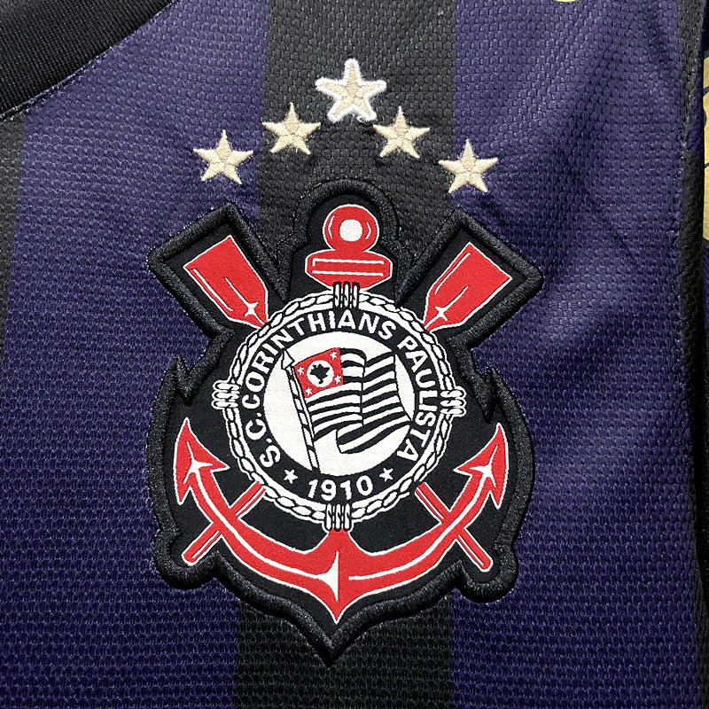 Camisa Retrô Corinthians III 2009/10 Nike Masculino Preto e Roxo