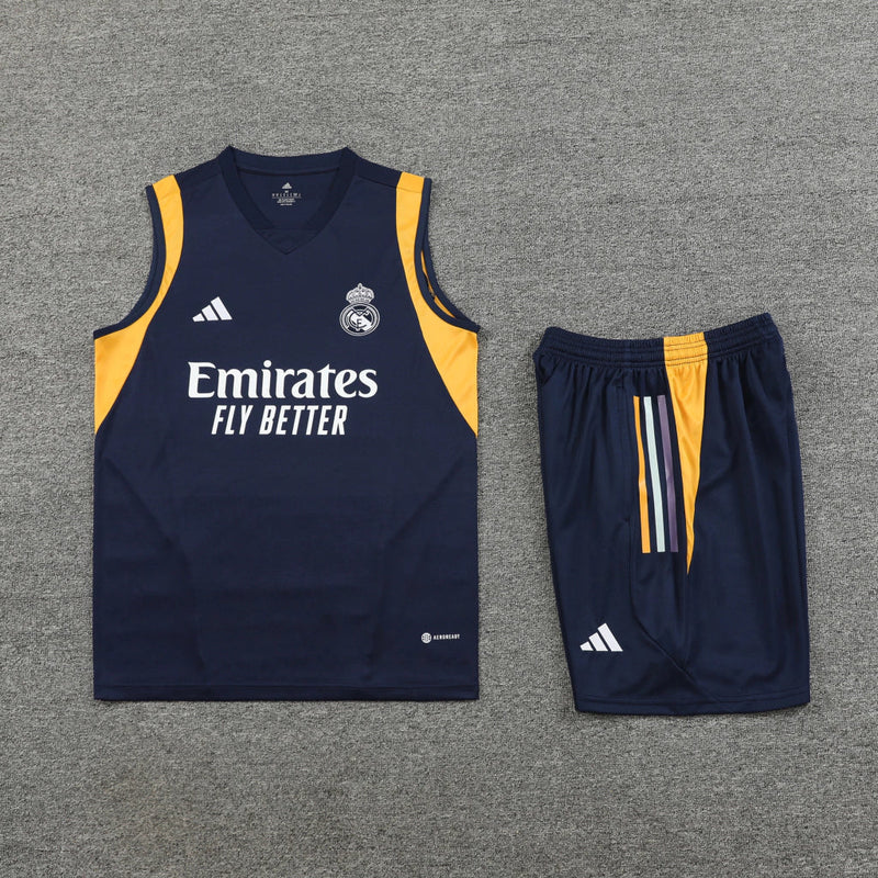 Conjunto Regata Real Madrid Training 2023/24 Adidas - Azul