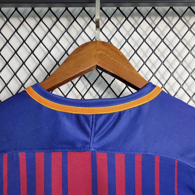 Camisa Retrô Barcelona I Home 2017/18 Nike Masculino Azul Grená