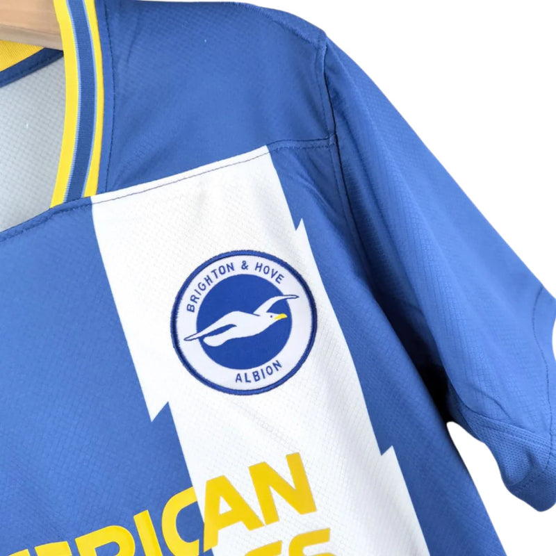 Camisa Brighton I Home 2024/25 Nike Torcedor Masculino Branco e Azul