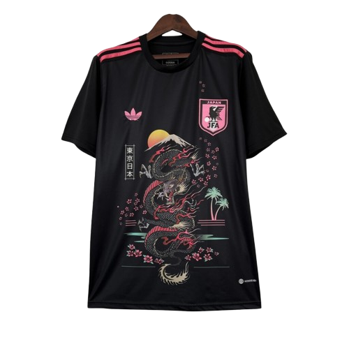 Camisa Japão 2023/24 Adidas Concept Dragão Rosa Masculino Preto