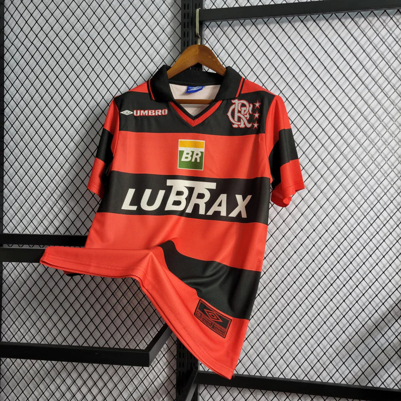 Camisa Retrô Flamengo I Home 1999/00 Masculina Vermelha e Preta