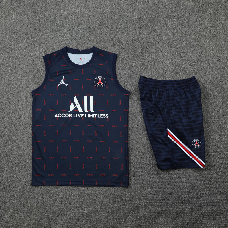 Conjunto Regata Paris Saint Germain Training 2022/23 Jordan - Azul Escuro