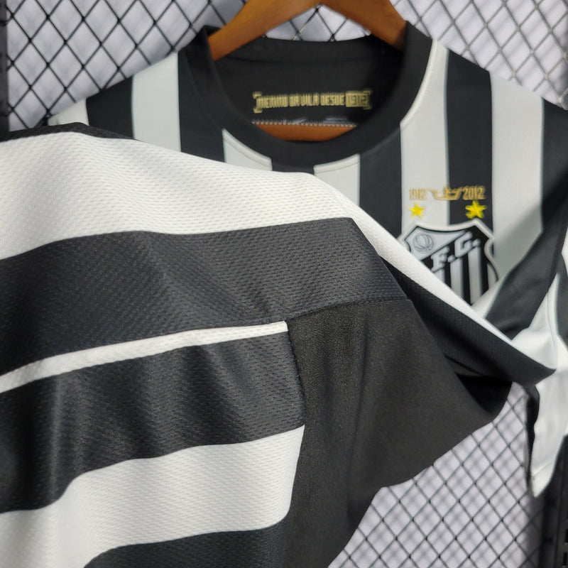 Camisa Nike Santos  II Torcedor 12/13 -  Masculina Preta e Branco Neymar