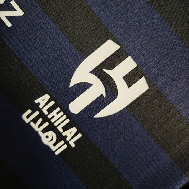 Camisa Al Hilal III Third Puma 2023/24  Masculino Preto e Azul Escuro