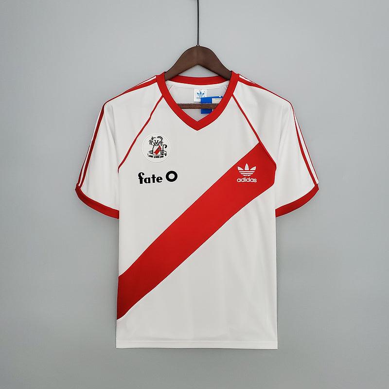 Camisa River Plate Home 1986/87 Adidas Retrô Masculina - Branco