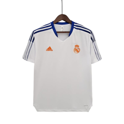 Camisa Real Madrid Treino 2021/22 Adidas Retrô - Branca