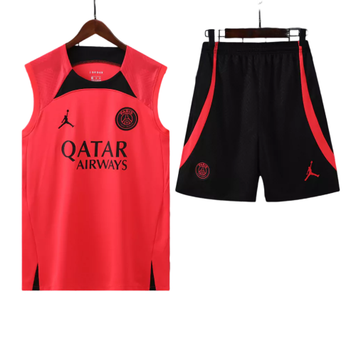 Conjunto Regata Paris Saint Germain Training 2022/23 Jordan - Vermelho