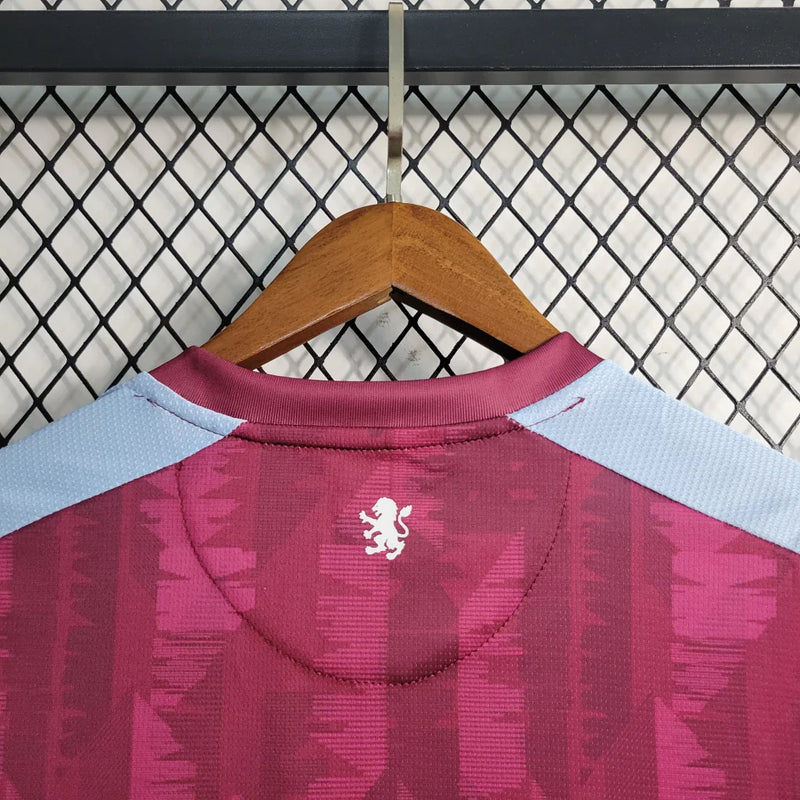 Camisa Aston Villa Home 23/24 Torcedor Castore Masculino Vinho