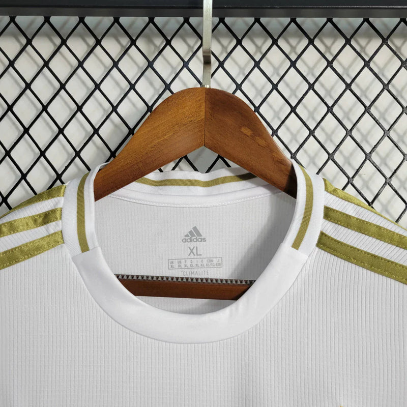 Camisa Real Madrid I Home 2019/20 Adidas Retrô Manga Longa Masculina - Branco