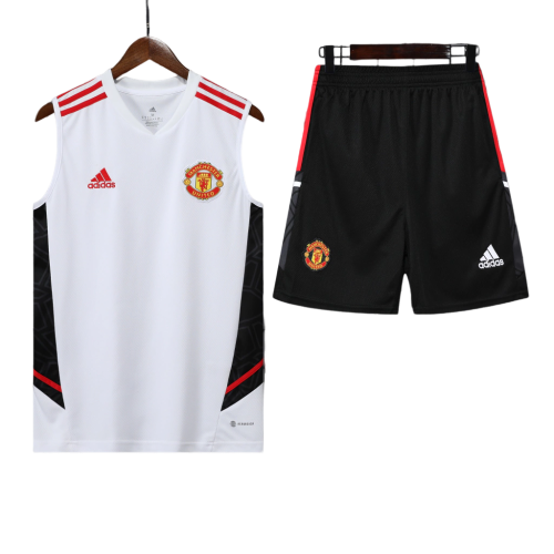 Conjunto Regata Manchester United 22/23 Adidas - Branco