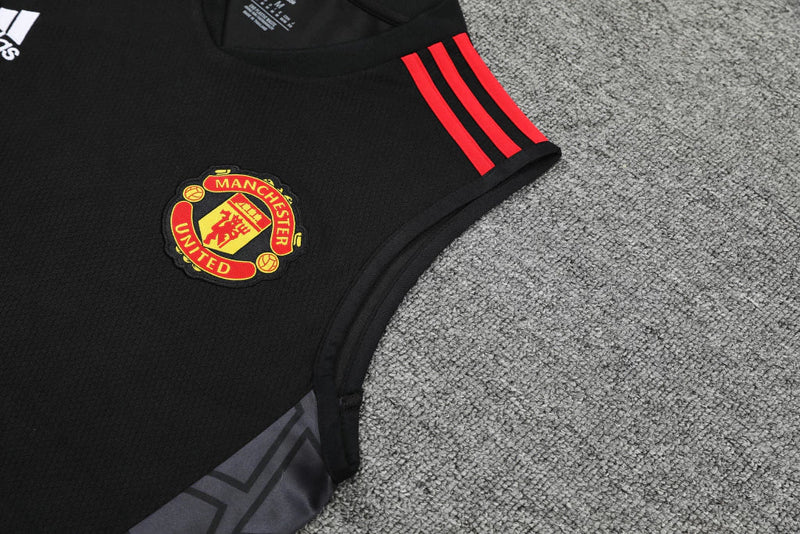 Conjunto Regata Manchester United 22/23 Adidas - Preto