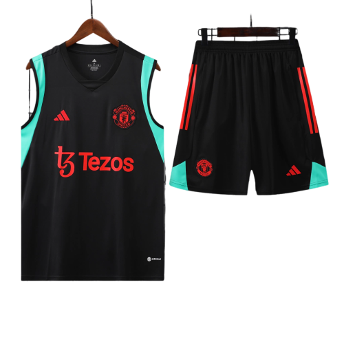 Conjunto Regata Manchester United 23/24 Adidas - Preto