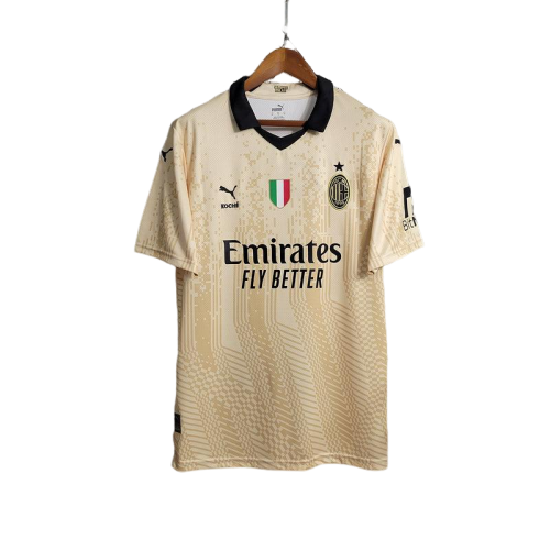 Camisa AC Milan  23/24 Torcedor puma Masculina - dourado