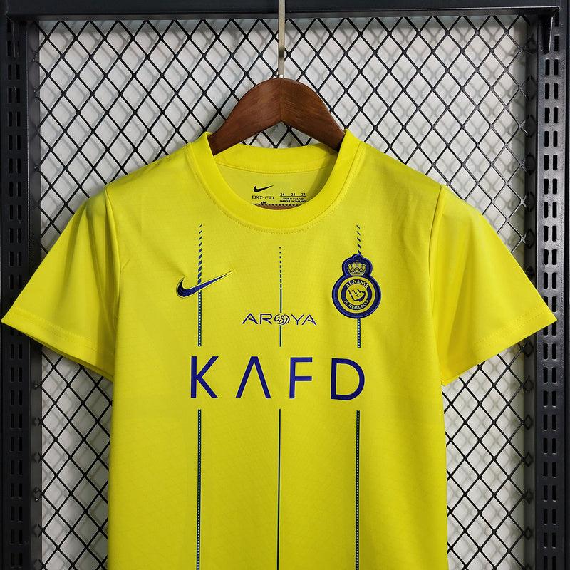 Kit Infantil Al Nassr Home 23/24 - Nike - Amarelo