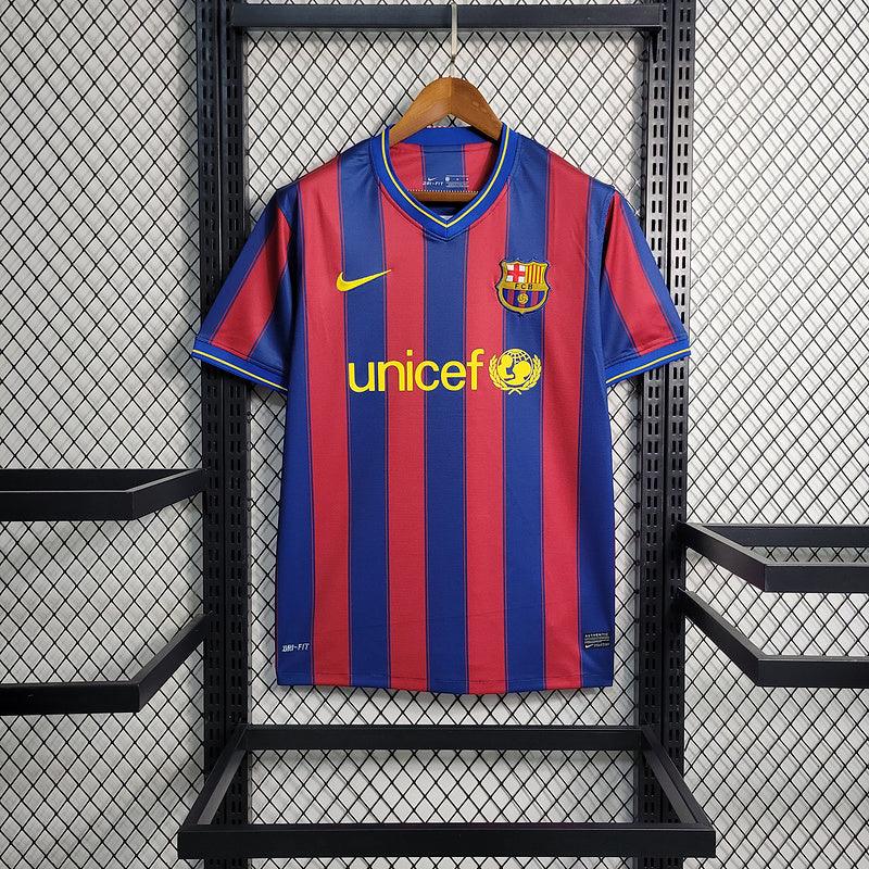 Camisa Retrô Barcelona Home 09/10 Torcedor Nike Masculina - Azul e Grená