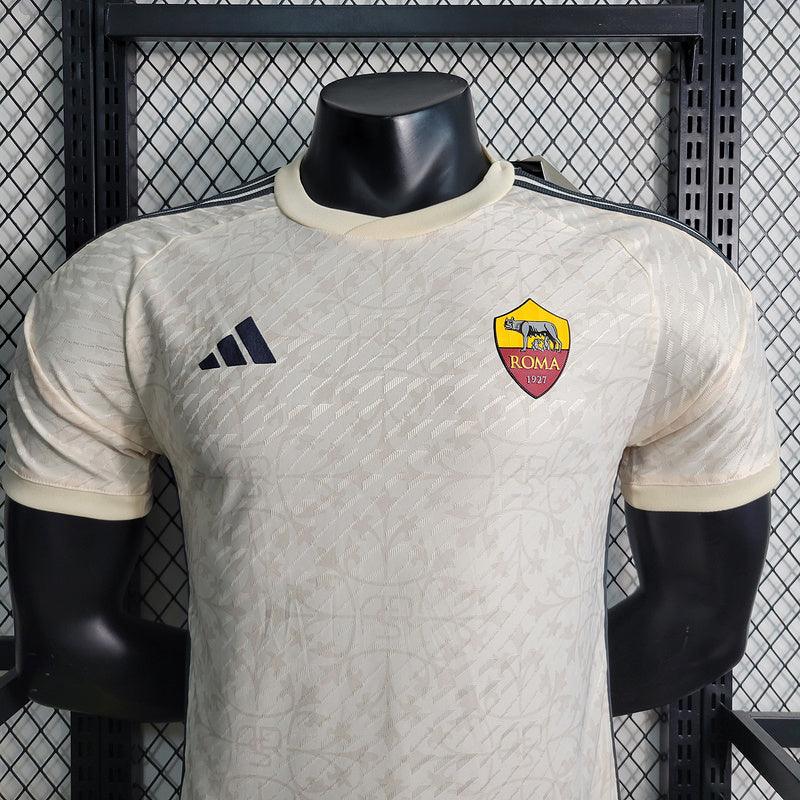 Camisa Roma Home Adidas 2023/24 Torcedor Jogador Masculino Branco