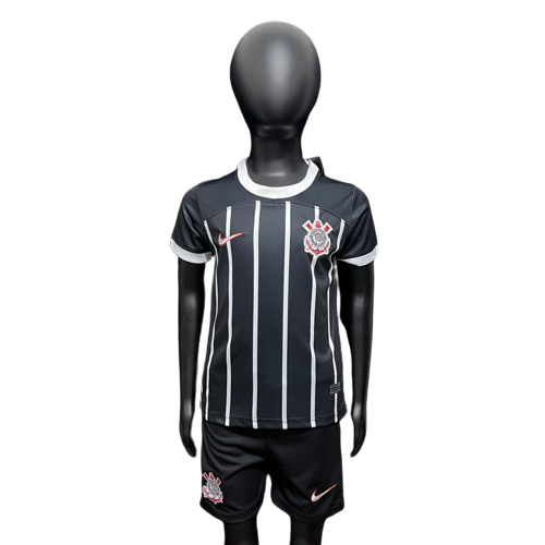 Kit Infantil Nike Corinthians 2 II - 23/24 -Preto