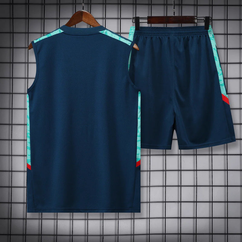 Conjunto Regata Arsenal Training 2022/23 Adidas - Azul