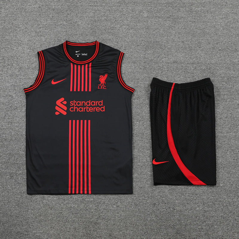 Conjunto Regata Liverpool 22/23 Nike - Preto