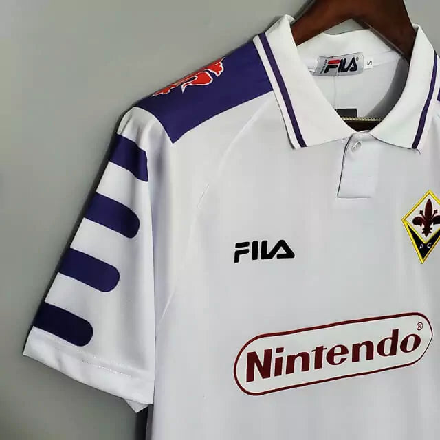 Camisa Retrô Fiorentina II Away 1998/99 Fila Masculino Branco