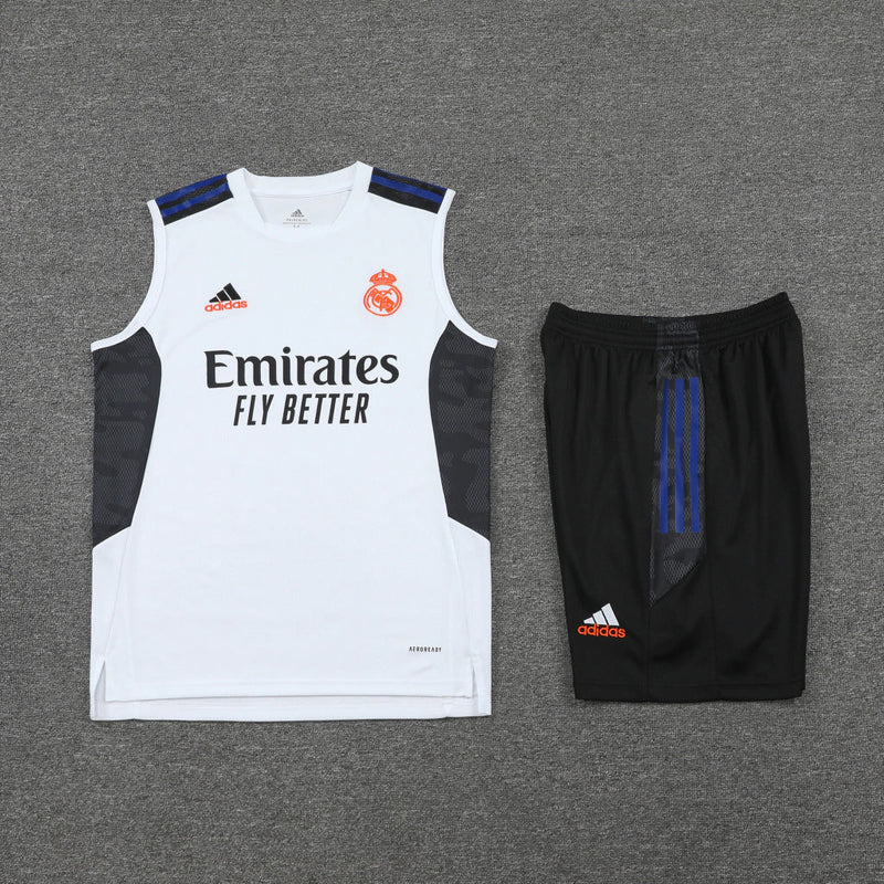 Conjunto Regata Real Madrid Training 2022/23 Adidas - Branco