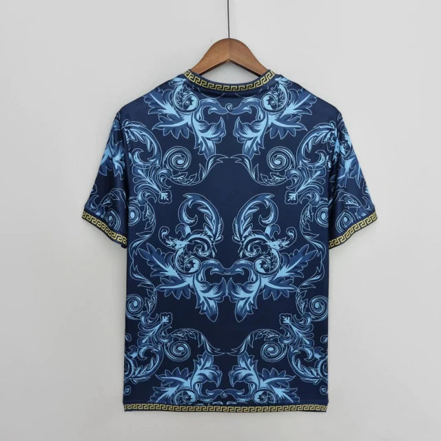 Camisa Seleção Itália x Versace Torcedor 2022/23 Masculino Azul