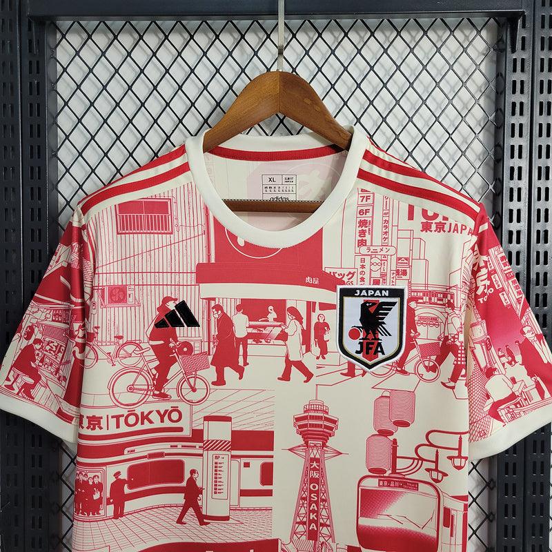 Camisa Japão Legado EDO Adidas torcedor 2023/24 Masculino Vermelho e Branco