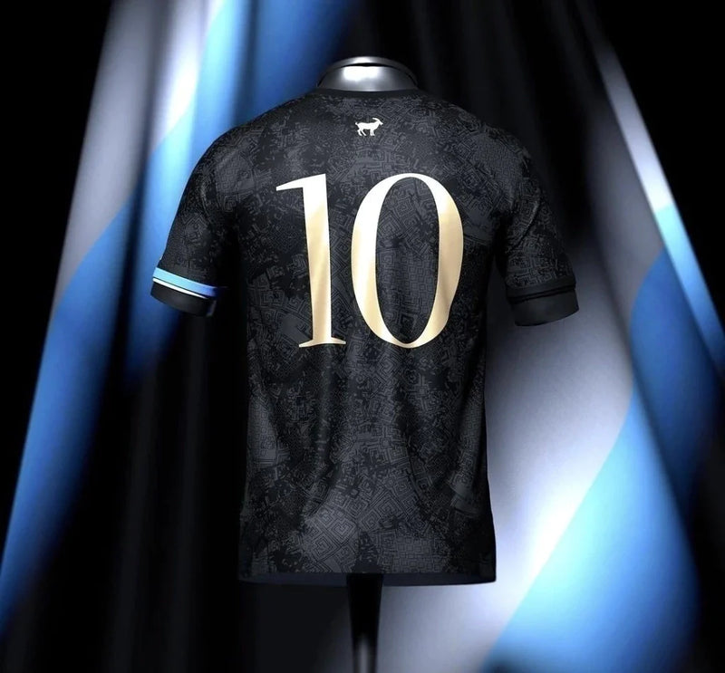 Camisa La Pulga Lionel Messi 10 Preta  - Edição especial