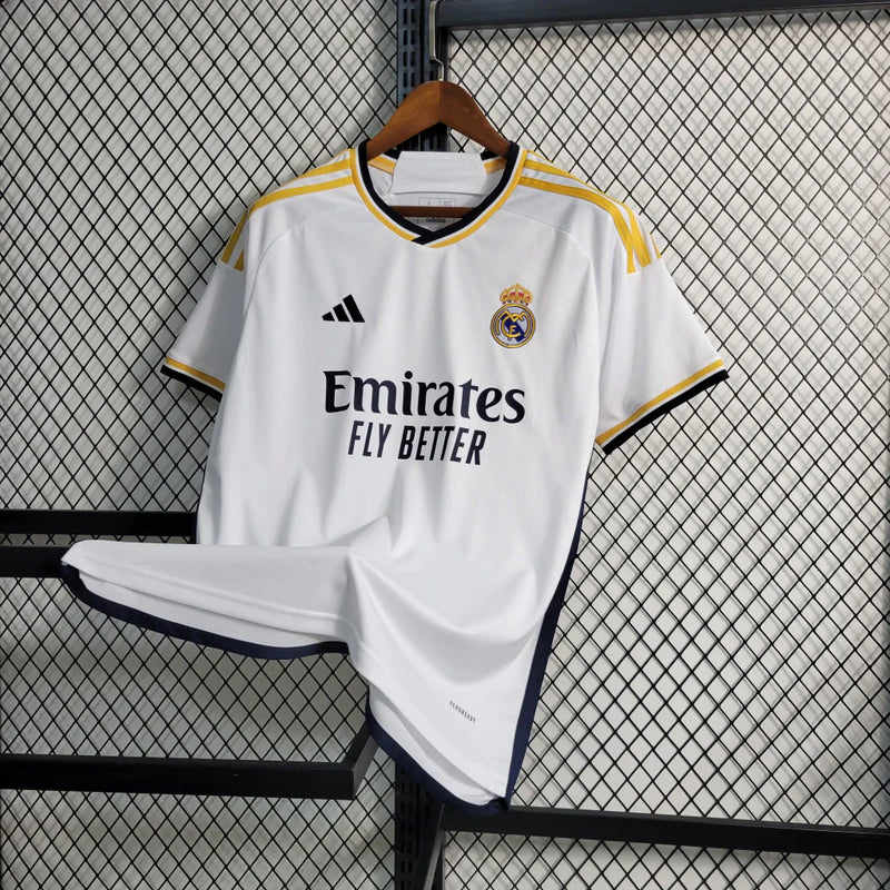 Camisa Real Madrid I Home 2023/24 Adidas Torcedor Masculino Branco