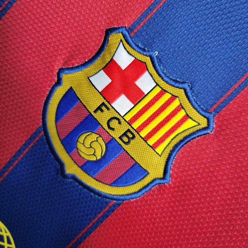 Camisa Retrô Barcelona Home 09/10 Torcedor Nike Masculina - Azul e Grená