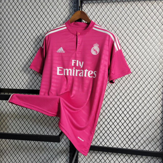 Camisa Retrô Real Madrid II Away Adidas 2014/15 Masculino Rosa