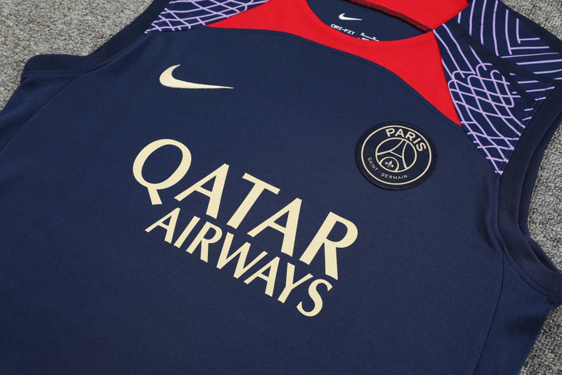 Conjunto Regata Paris Saint Germain 2023/24 Nike - Azul Escuro