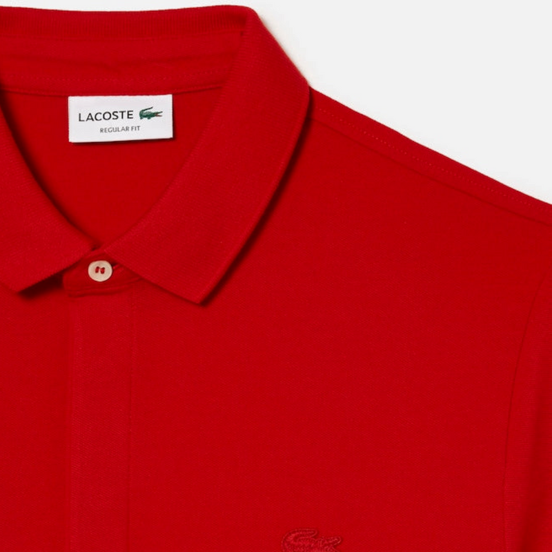 Camisa Polo Lacoste Paris Vermelha Monocromática