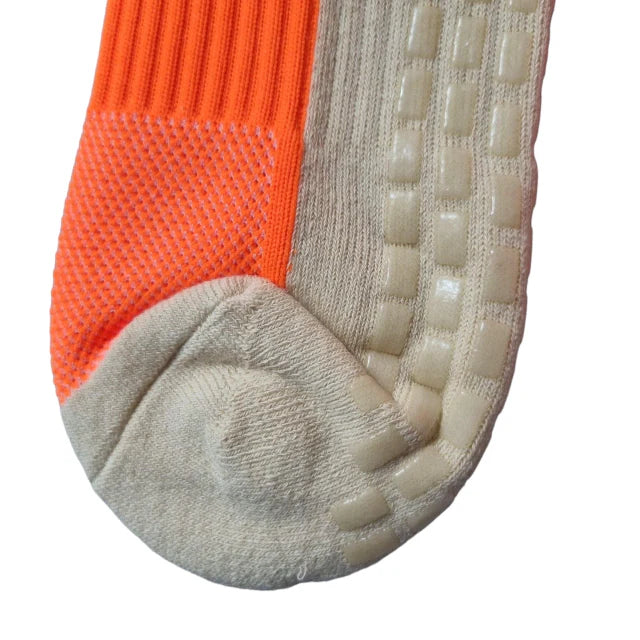 Meia Esportiva BHS Pro Antiderrapante Antiaderente Profissional -laranja - Futebol Basquete Academia Tam. Unico 35 ao 44