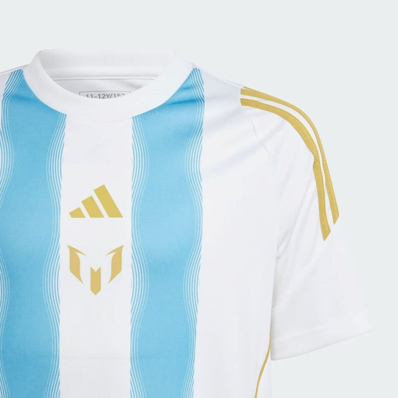 Camisa Adidas X Messi “Spark Gen10s” 2024/25 Torcedor Masculino - Branco/Azul Celeste