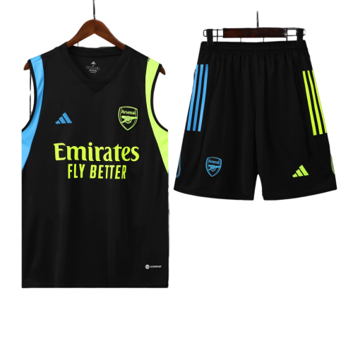 Conjunto Regata Arsenal Training 2023/24 Adidas - Preto