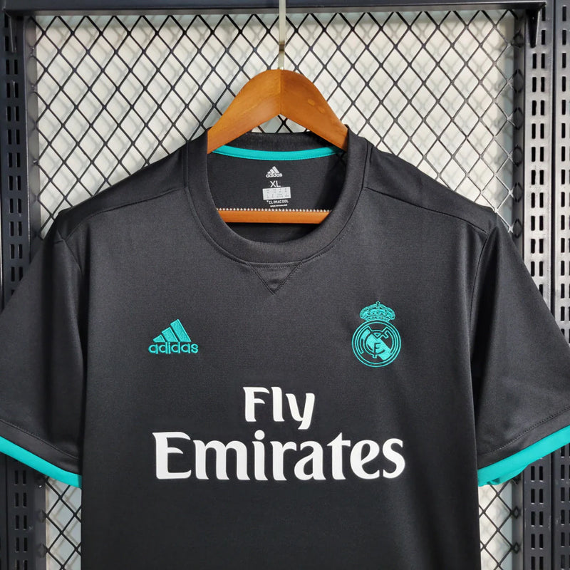 Camisa Retrô Real Madrid 2017/18 II Adidas Torcedor Preto