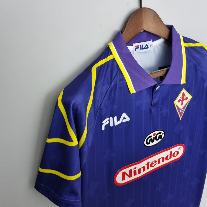 Camisa Retrô Fiorentina I Fila 1997/98 Masculino Roxo