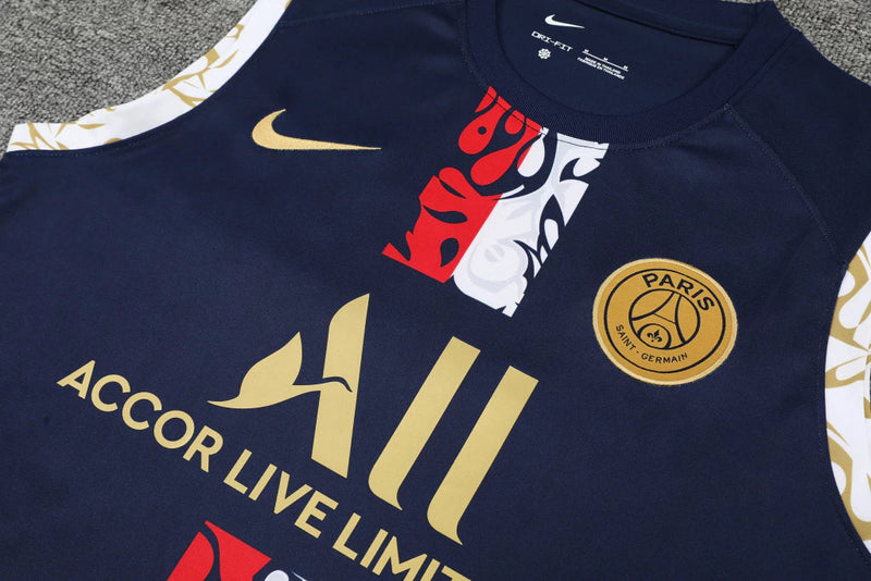 Conjunto Regata PSG 22/23 Nike - Azul + Dourado