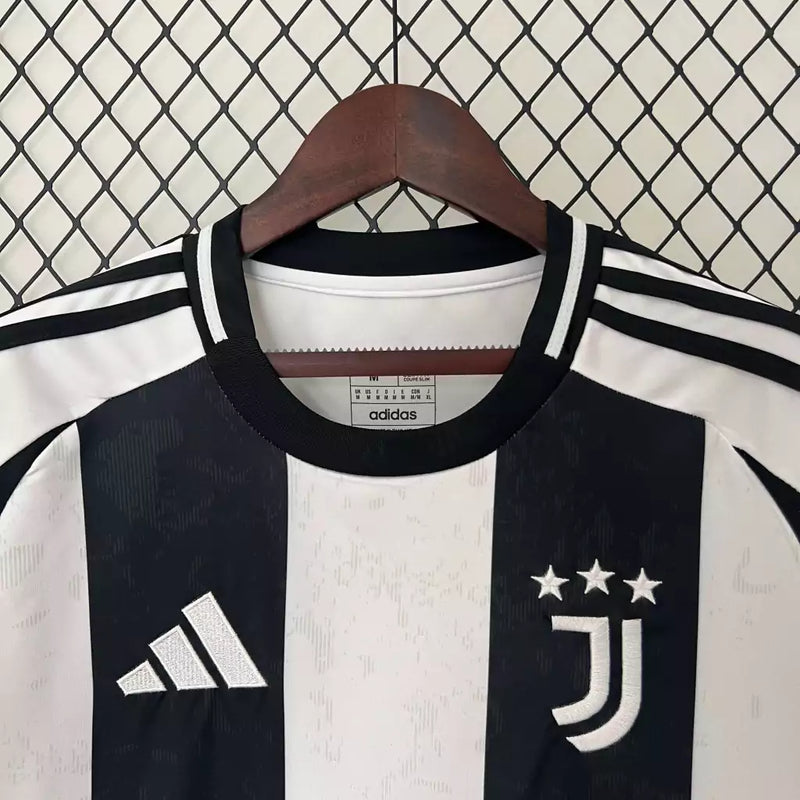 Camisa Juventus I Home 2024/25 Adidas torcedor Masculino Branco e Preto