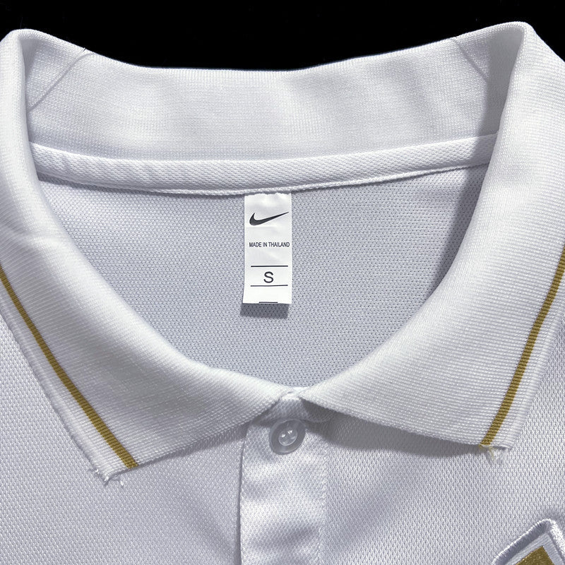 Camisa Corinthians Polo 2023/24 Torcedor Masculina - Branca e Dourada Nike