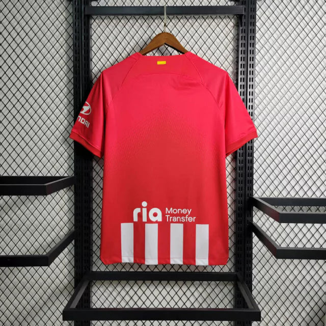 Camisa Atlético de Madrid I Home Nike Torcedor 23/24 Masculino Vermelho e Branco