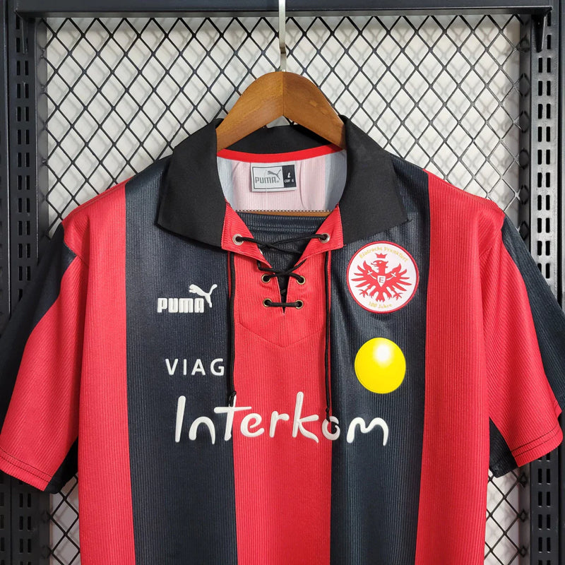 Camisa Retrô Eintratch Frankfurt Puma 1999/00 Vermelho e Preto