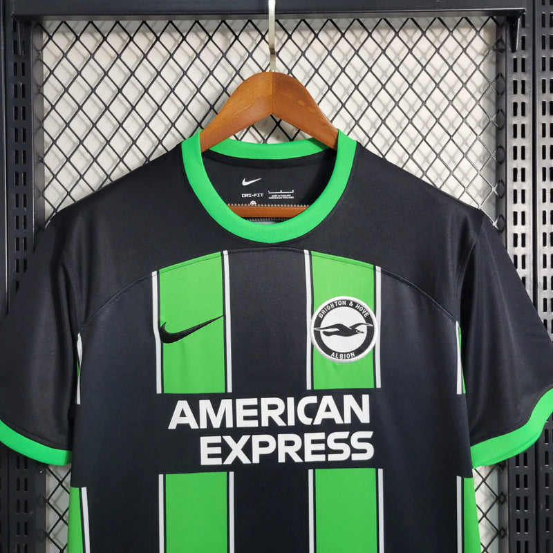 Camisa Brighton II Away 2023/24 Nike Torcedor Masculino Verde e Preto