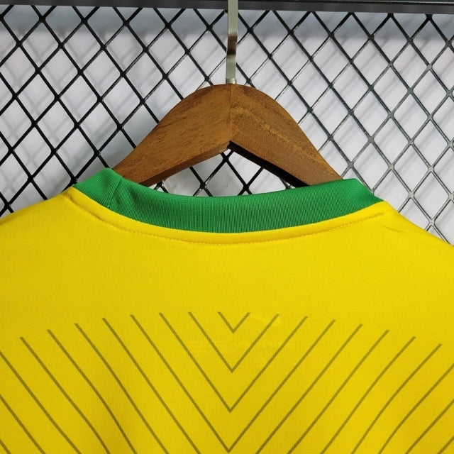 Camisa Seleção Brasileira Edição Especial Onda Azul Nike Masculino Amarelo