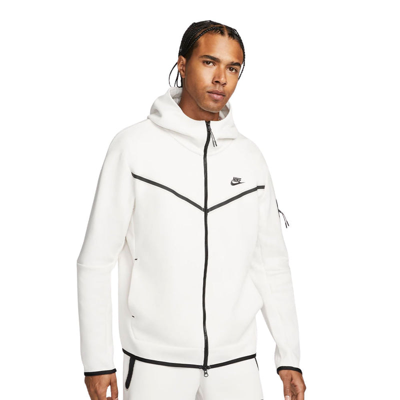 Conjunto Nike Tech Fleece Branco Zíper Longo