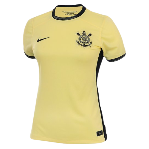 Camisa Corinthians III 2023/24 Torcedor Feminina - Preto e Dourado Nike