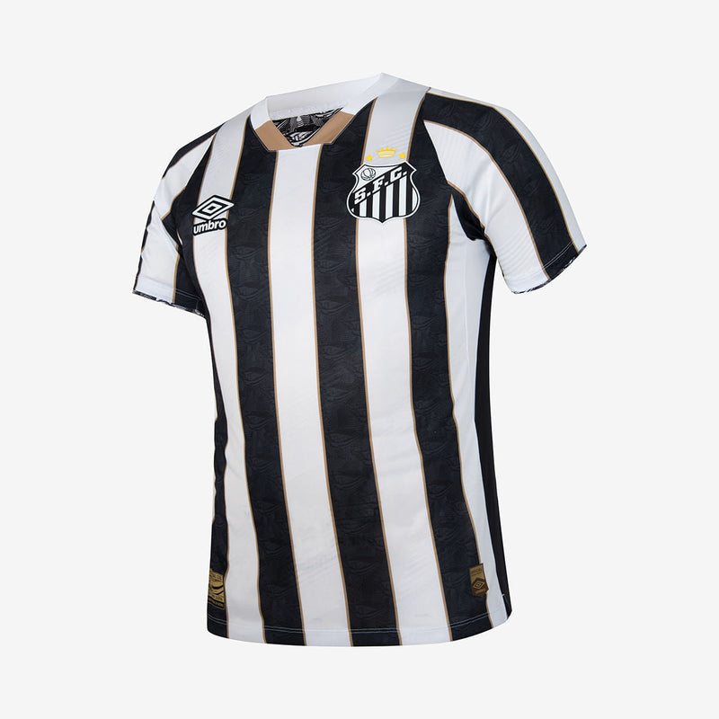 Camisa Santos II Umbro Torcedor 2024/25 Masculino Preto e Branco