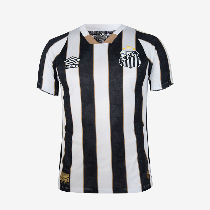 Camisa Santos II Umbro Torcedor 2024/25 Masculino Preto e Branco